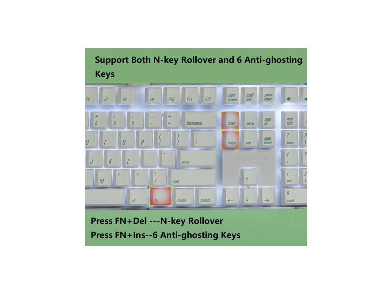 Qisan Magicforce Nkey Rollover Mechanical Keyboard Gaming Keyboard