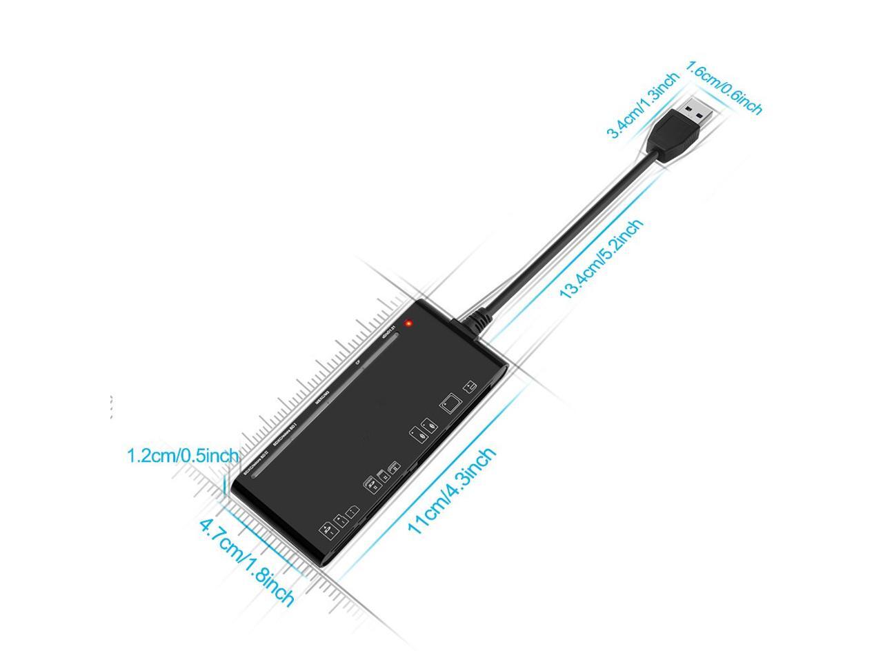 CORN USB 3.0 Memory Card Reader/Writer for CF Card, xD Card, SD Card