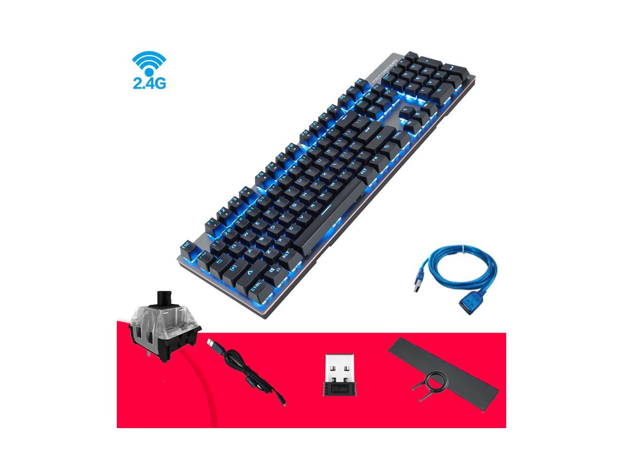 MOTOSPEED GK89 2.4GHz Wireless/USB Wired Mechanical Keyboard 104Keys N