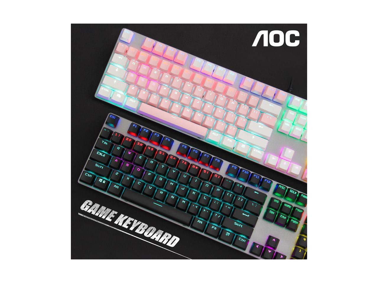 CORN AOC GK410 N-Key Rollover Ergonomic Design,Cool Exterior USB Wired ...