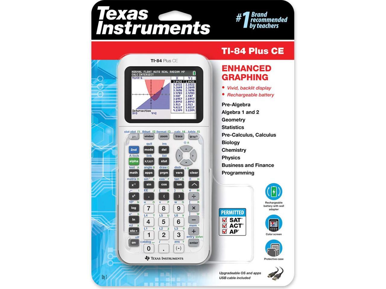 isolatie Inspecteren Beweren Texas Instruments TI-84 Plus CE Color Graphing Calculator, White -  Newegg.com