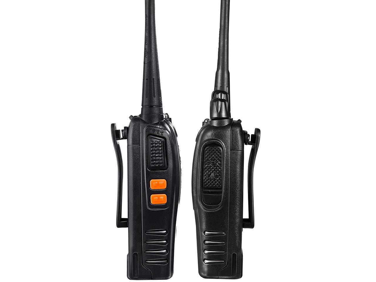 Arcshell Rechargeable Long Range Two-Way Radios with Earpiece 4 Pack UHF 400-470Mhz Walkie Talkies Li-ion Battery and Charger Included