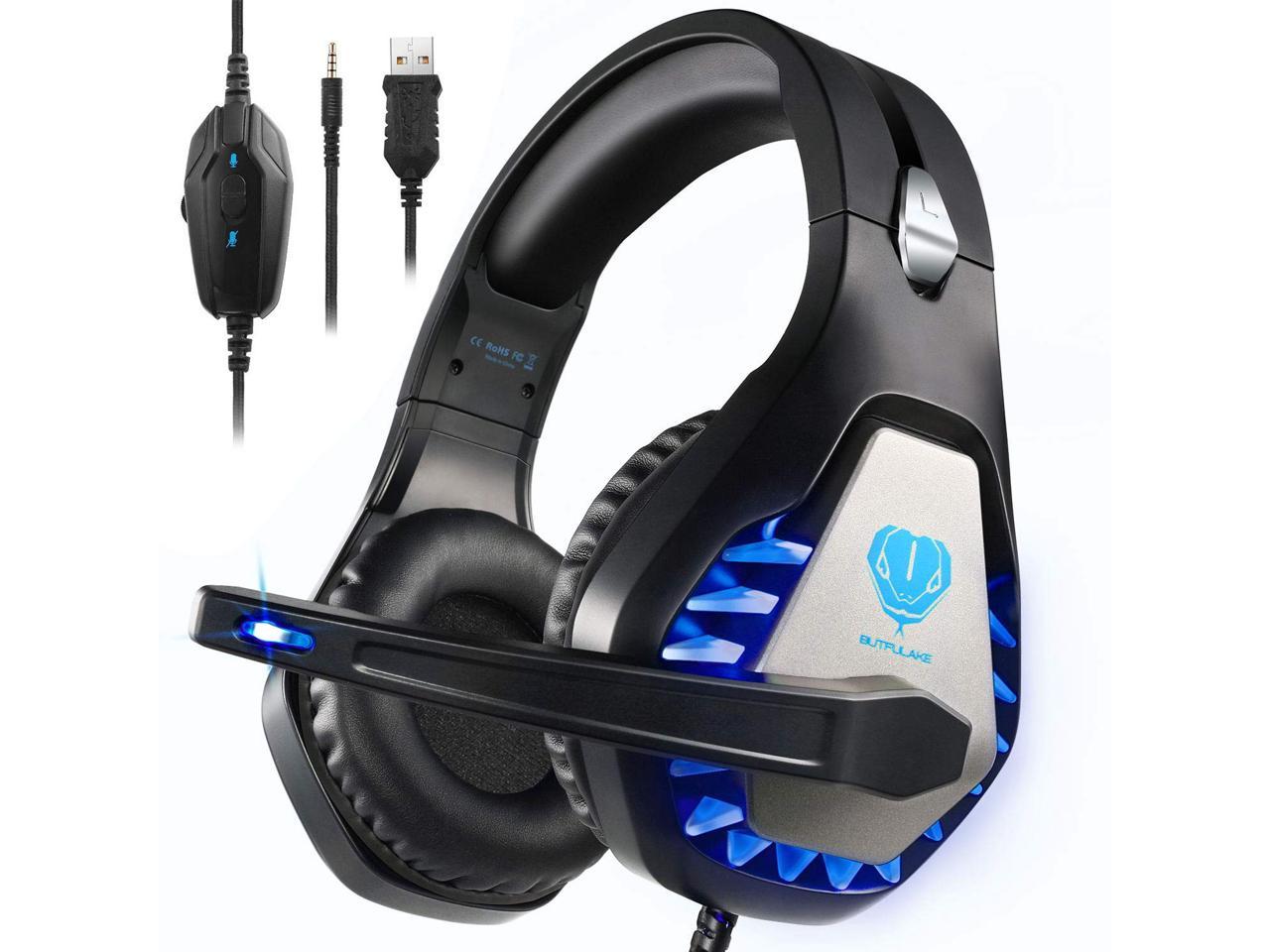 BUTFULAKE GH-1 Gaming Headset for PS4, Xbox One, Xbox One S, PC, Nintendo  Switch, Mac, Laptop, Computer, 3.5mm Wired Pro Stereo Over Ear Gaming 