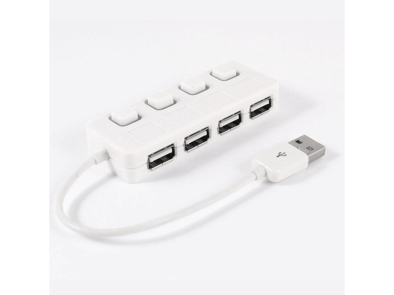 4 Port USB 2.0 External Multi Expansion 480 Mbp with ON OFF Switch indicator Led 