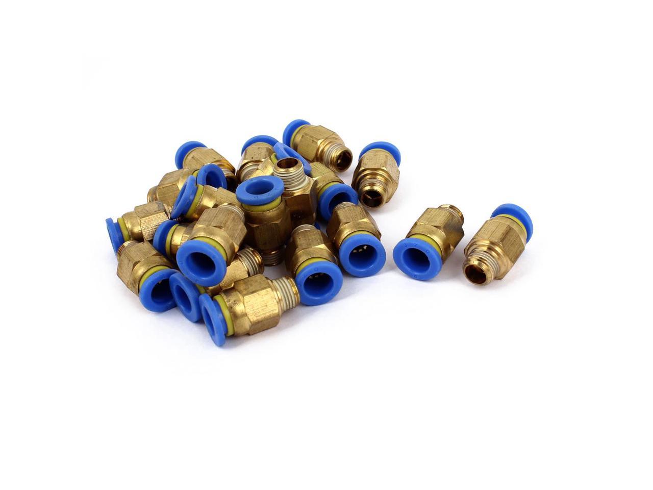 3pcs 10mm Tube OD X 1/8" BSP Air Pneumatic Brass Push Fitting Male Connector 