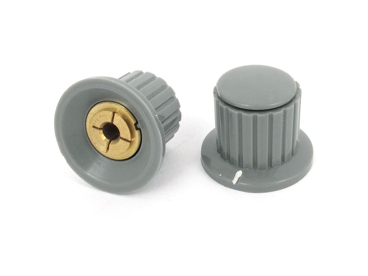 6mm Plastic Turn Knob Covers Indicator for Potentiometer Cap High 17mm Gray