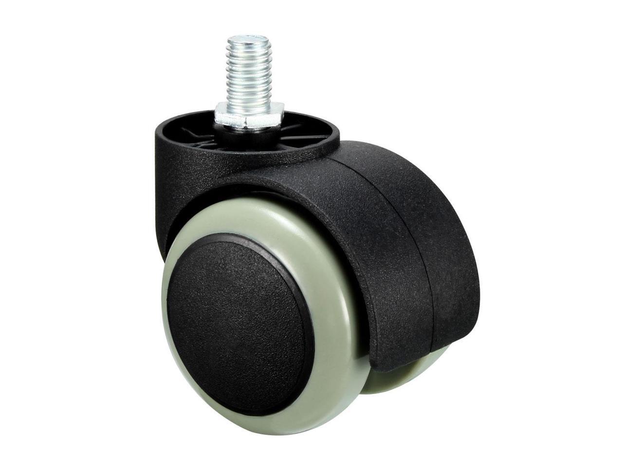 2" Wheel Diameter Office Chair Swivel Caster Twin Wheel Pulley Threaded Stem 