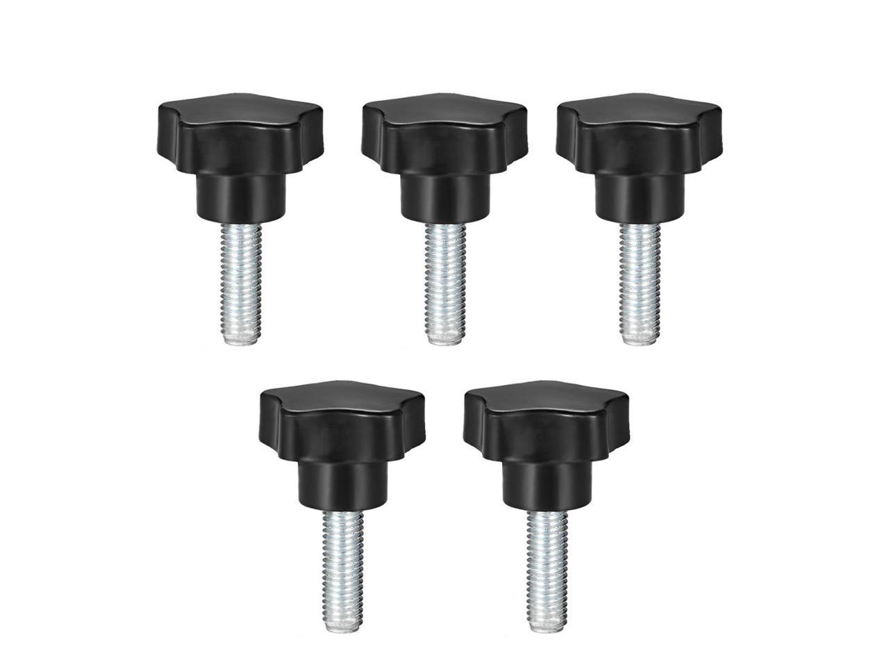 Aicosineg M12 x 40mm Male Thread 50mm Dia Star Knobs Grips Handle Hardware Zinc Stud Replacement for Industry Mechanical Equipment Furniture Black Tone 3pcs 