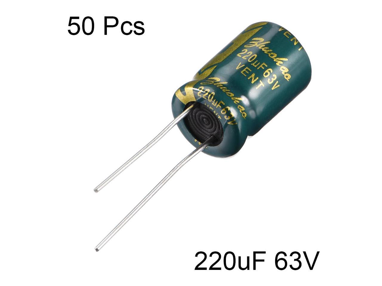 50PCS 220uF 16V Electrolytic Capacitor 6.3x7mm 105C 