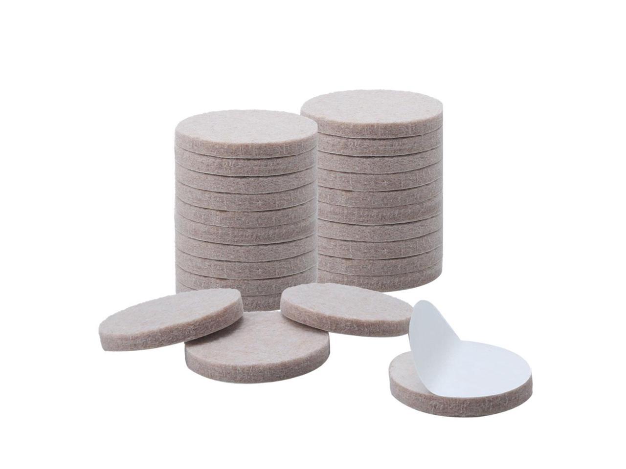 Details about   4 Round FELT floor PROTECTOR PADs 1  " self-stick adhesive chair table slider 