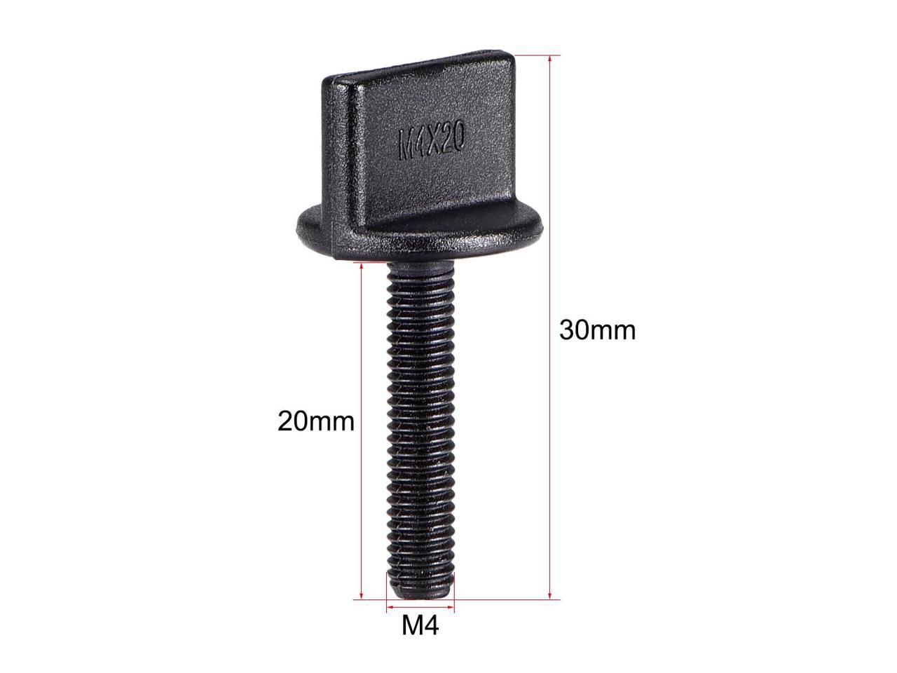 M4 x 20mm Thumb Screw Bolt Hand Driven Spade Nylon Plastic Screws