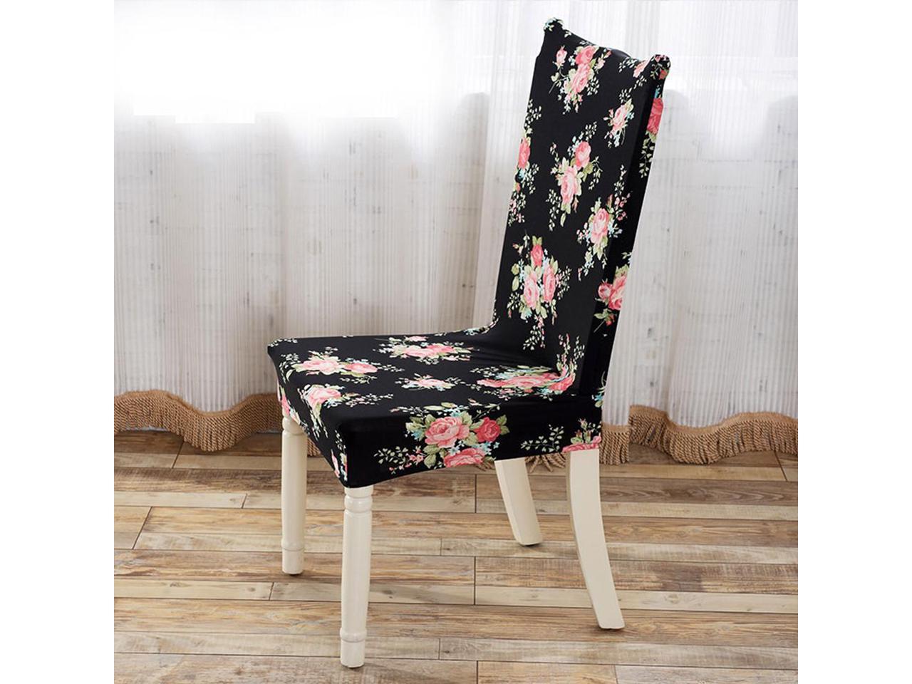 Household Removable Stretch Elastic Slipcovers Dining Room Stool Chair Seat Covers Newegg Com