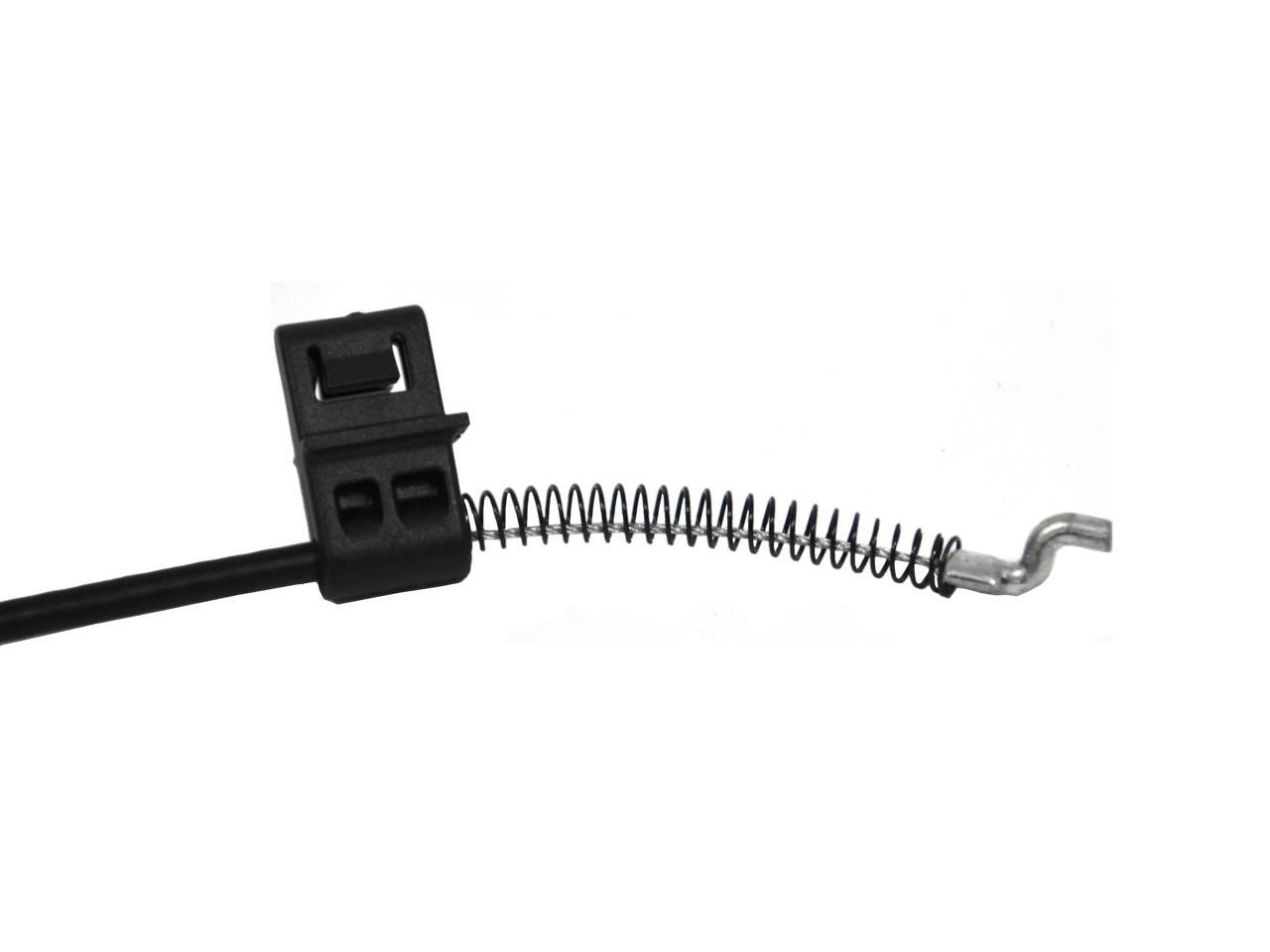 D Pull handle with Cable with 3.25" Exposed Wire and 3mm Barrel, Metal