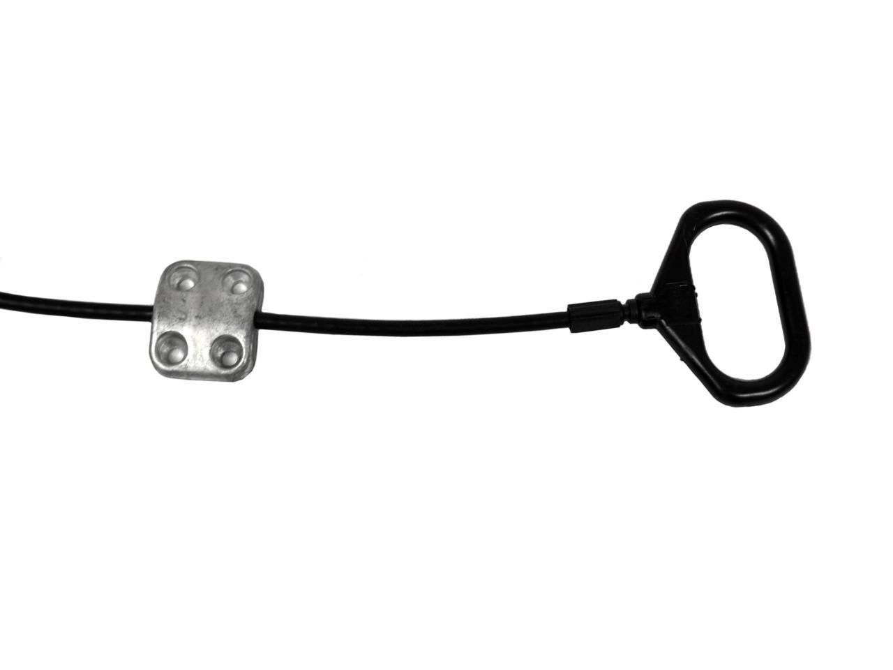 D Pull handle with Cable with 3.25" Exposed Wire and 3mm Barrel, Metal