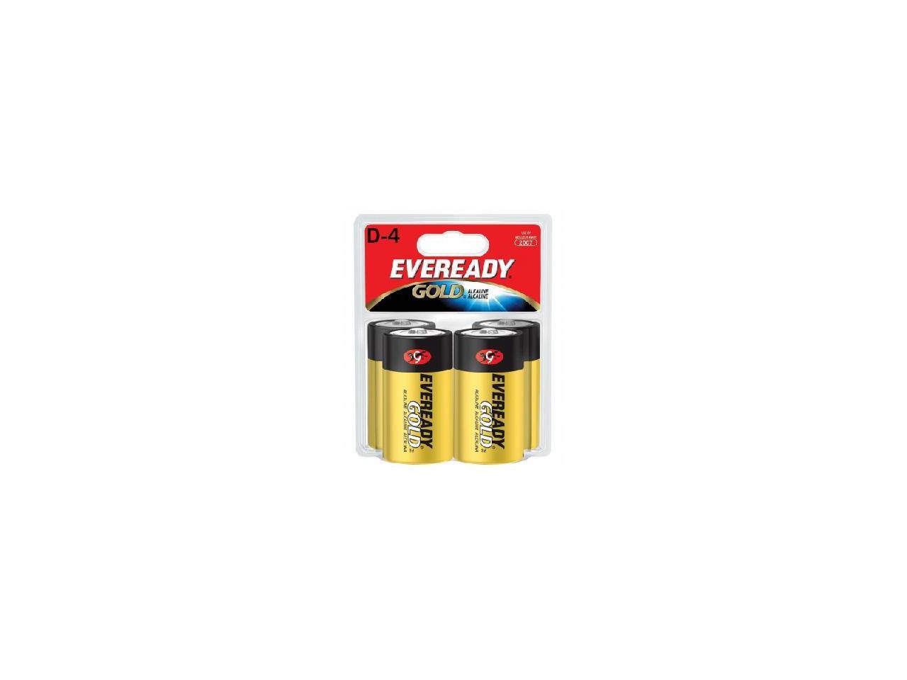 ENERGIZER Eveready Gold 19500mAh 1.5V D Alkaline Battery, 4pack