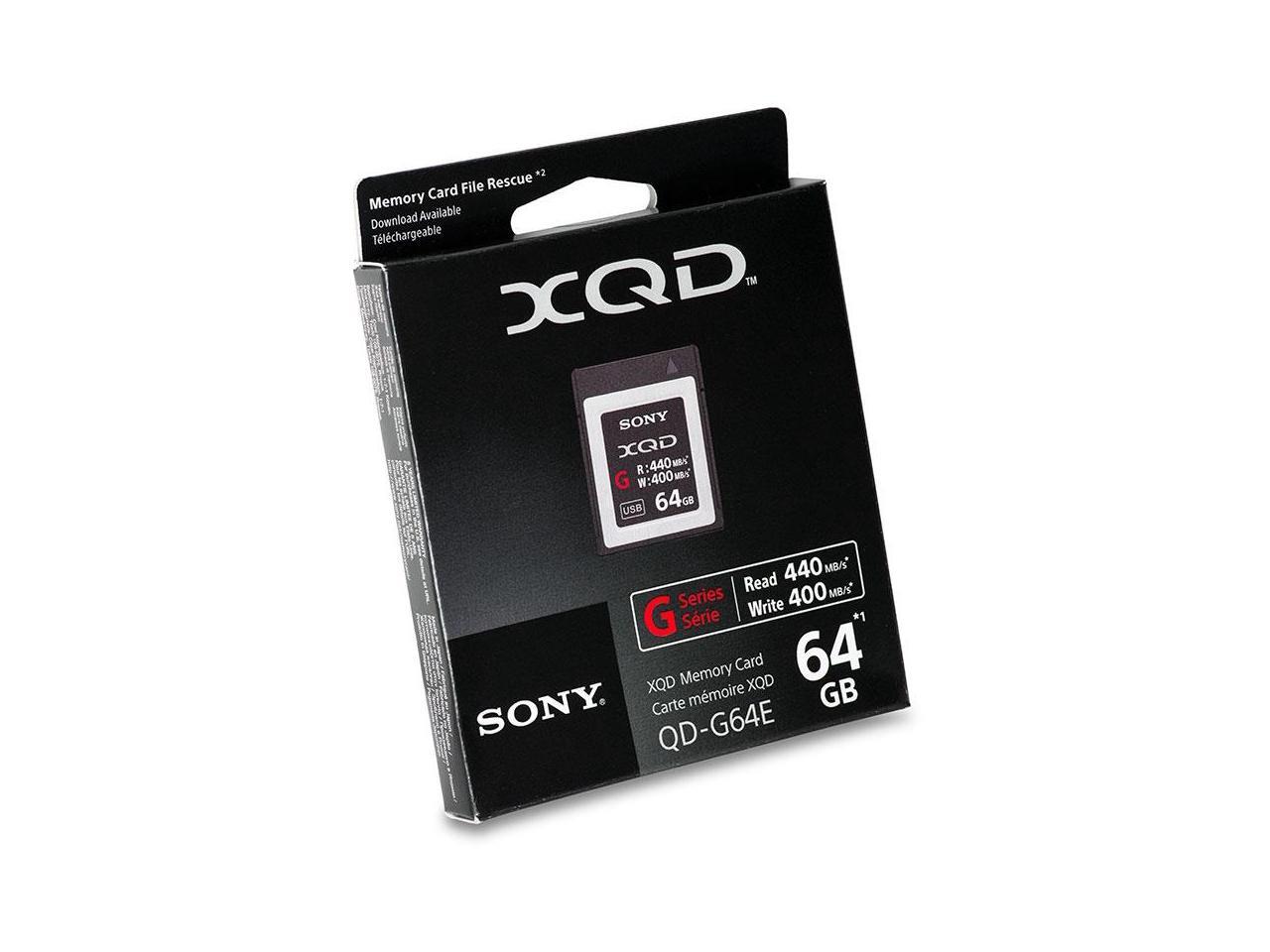 Sony G Series 64GB XQD Memory Card, 400MB/s Write Speed, 440MB/s Read