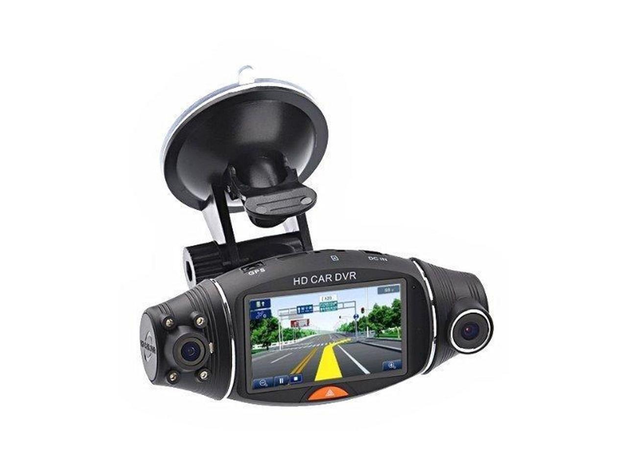 2.7" 1080P Vehicle Car DVR Camera Video Recorder Dash Cam G-Sensor GPS Dual Lens 