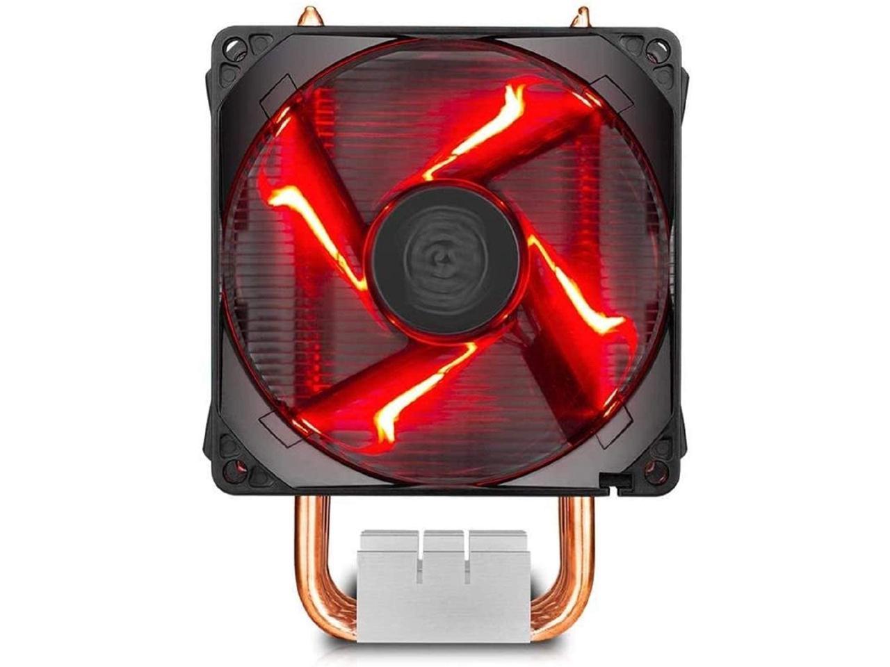 Cooler Master Hyper H410r Rr H410 pk R1 1mm Red Led Air Cpu Cooler Intel Amd Support With 4 Heat Pipes Red Led Pwm Fan Newegg Com