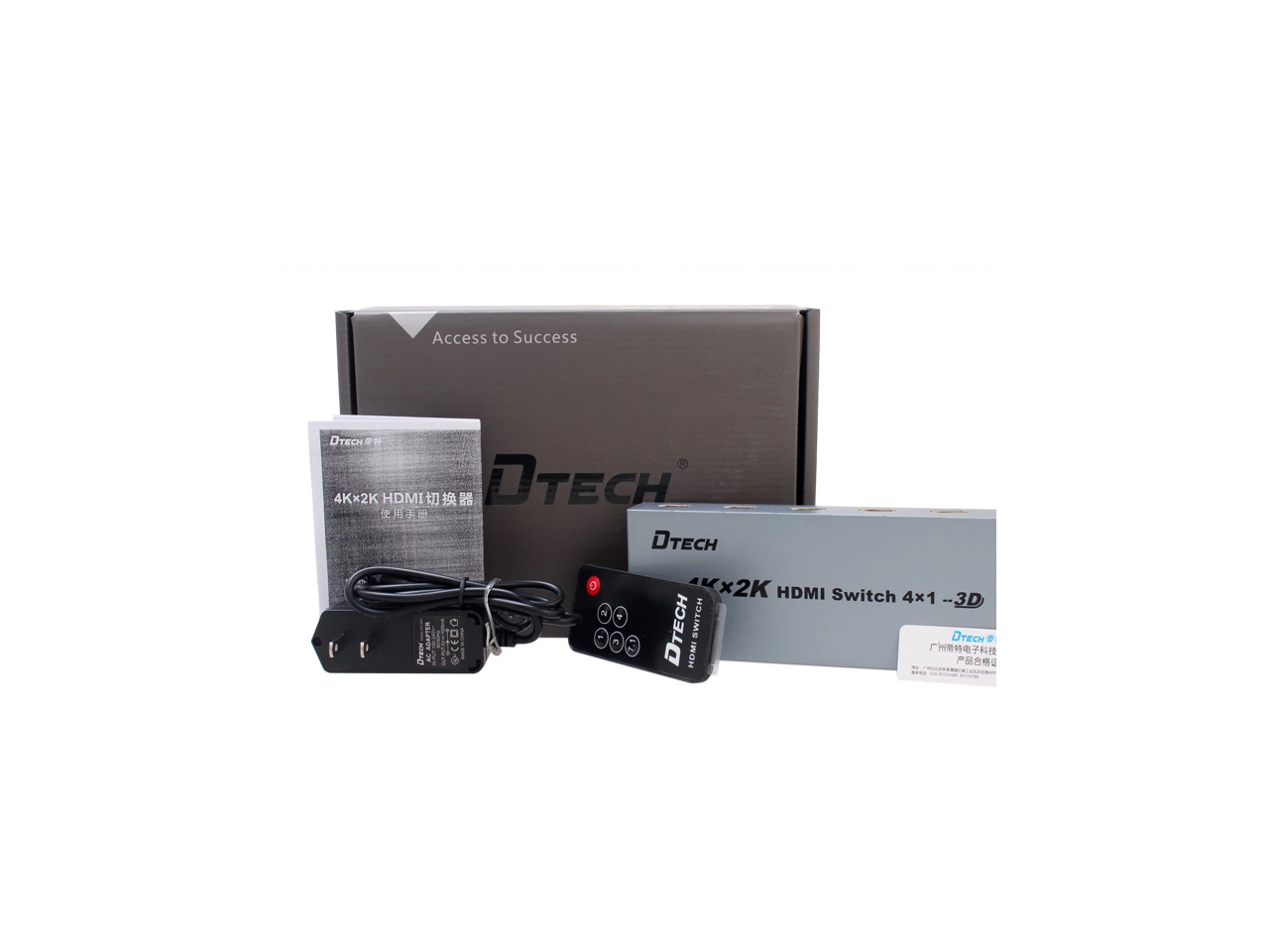 DTECH DT7041 4 in 1 out HDMI Splitter 4Kx2K and highdefinition 7.1