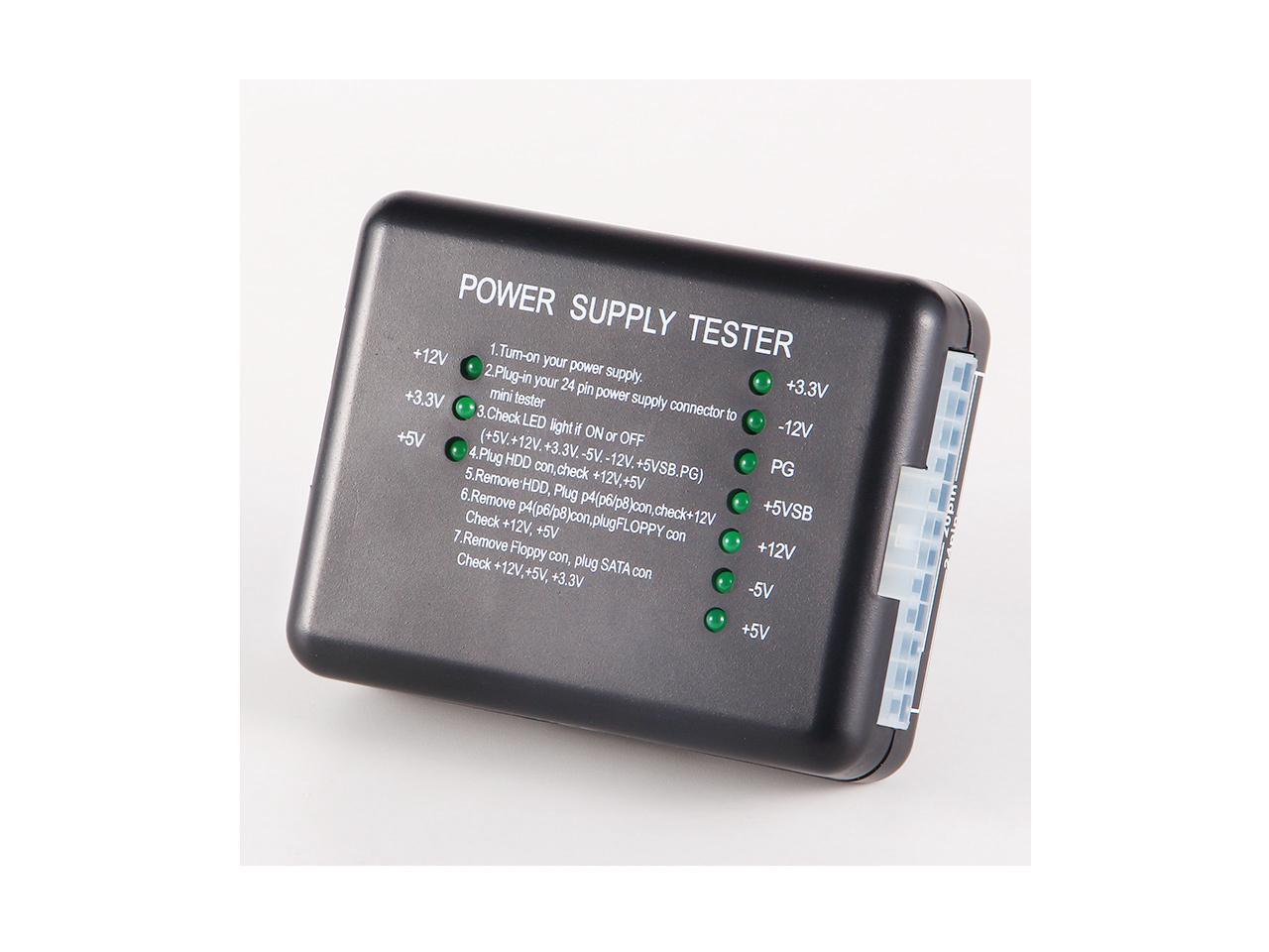 ATX Power Supply Tester, PC 20/24 Pin PSU ATX SATA HD Power Supply