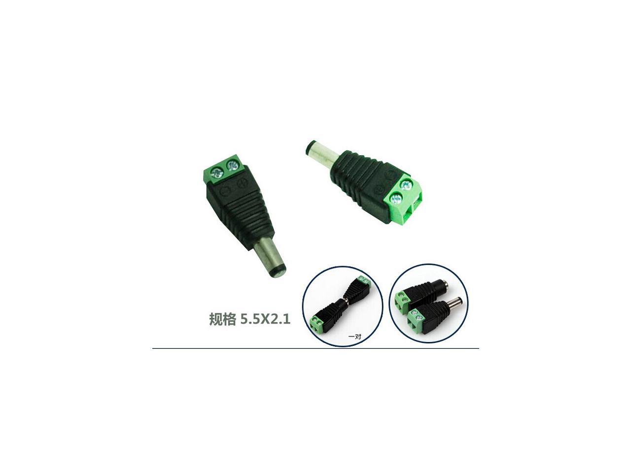 4PCS DC Power Female to Female Jack Adapter Connector 2.1 x 5.5mm RC gp