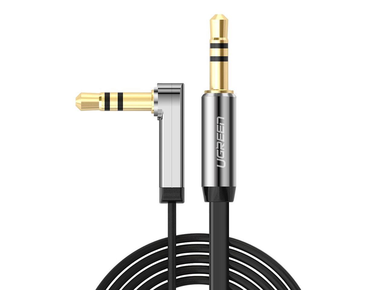 (10ft/3m) 3.5mm Auxiliary Audio Jack to Jack cable 90 Degree Right