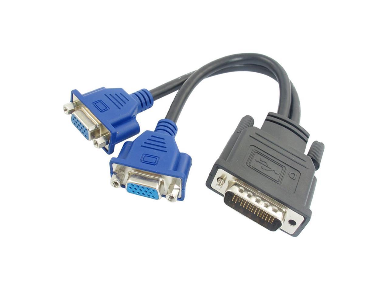 Lot of 2 Computer Video Adapter DMS 59 Y Splitter to Dual DVI-I Dual Link 