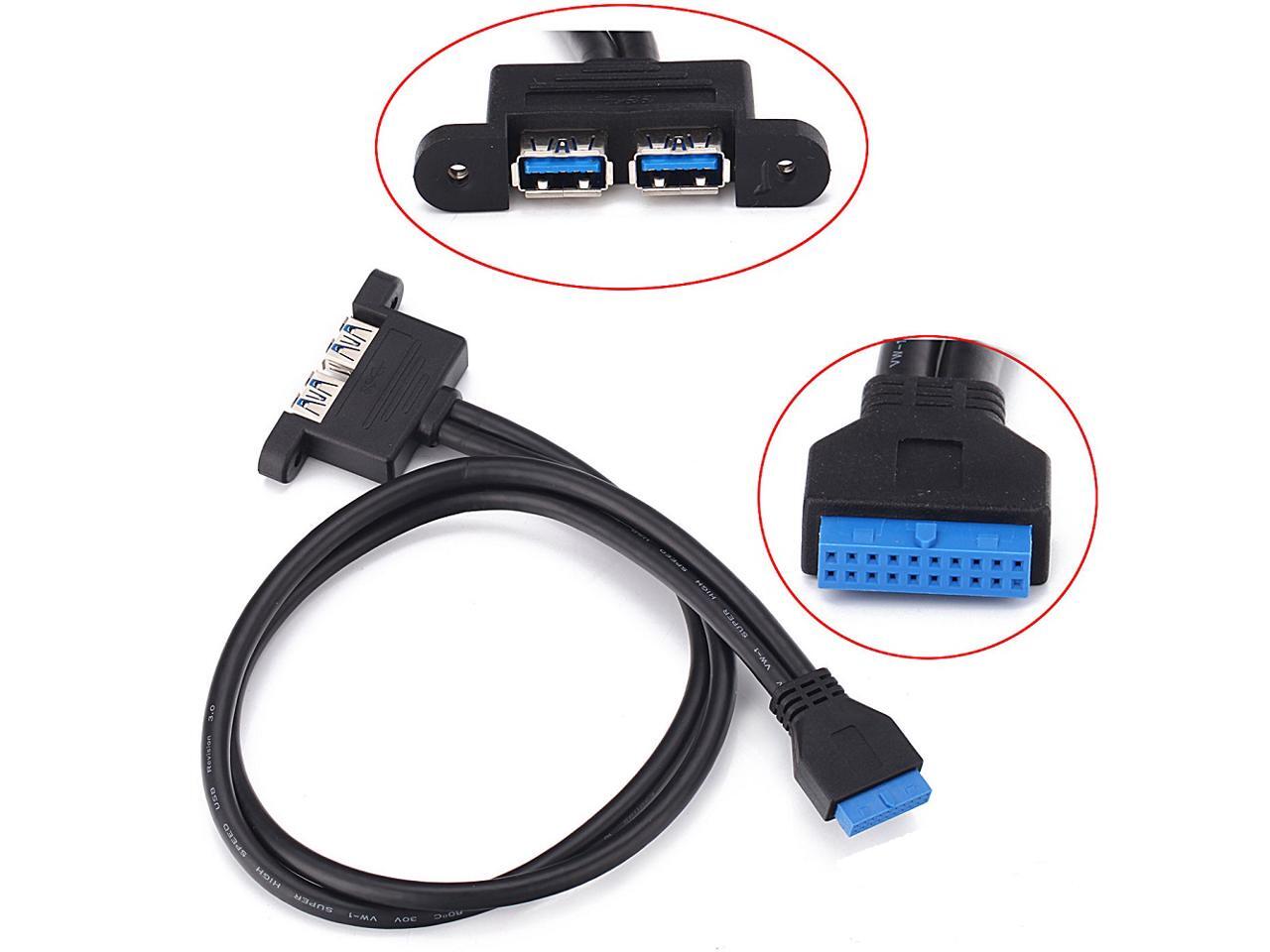 20Pin Motherboard to Dual USB 3.0 Cable with screw panel , Main board