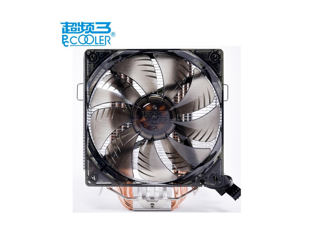 Color : East China Sea X5 Durable Three X5 775/1151 Desktop Temperature Control L Blue Radiator Beautiful X6cpu Intelligent LED Fan 