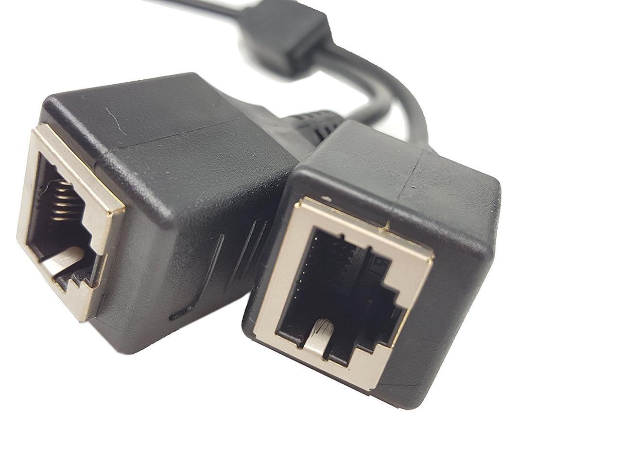 RJ45 Y Splitter Adapter Cable, RJ45 Male to Female Network Adapter 1 to