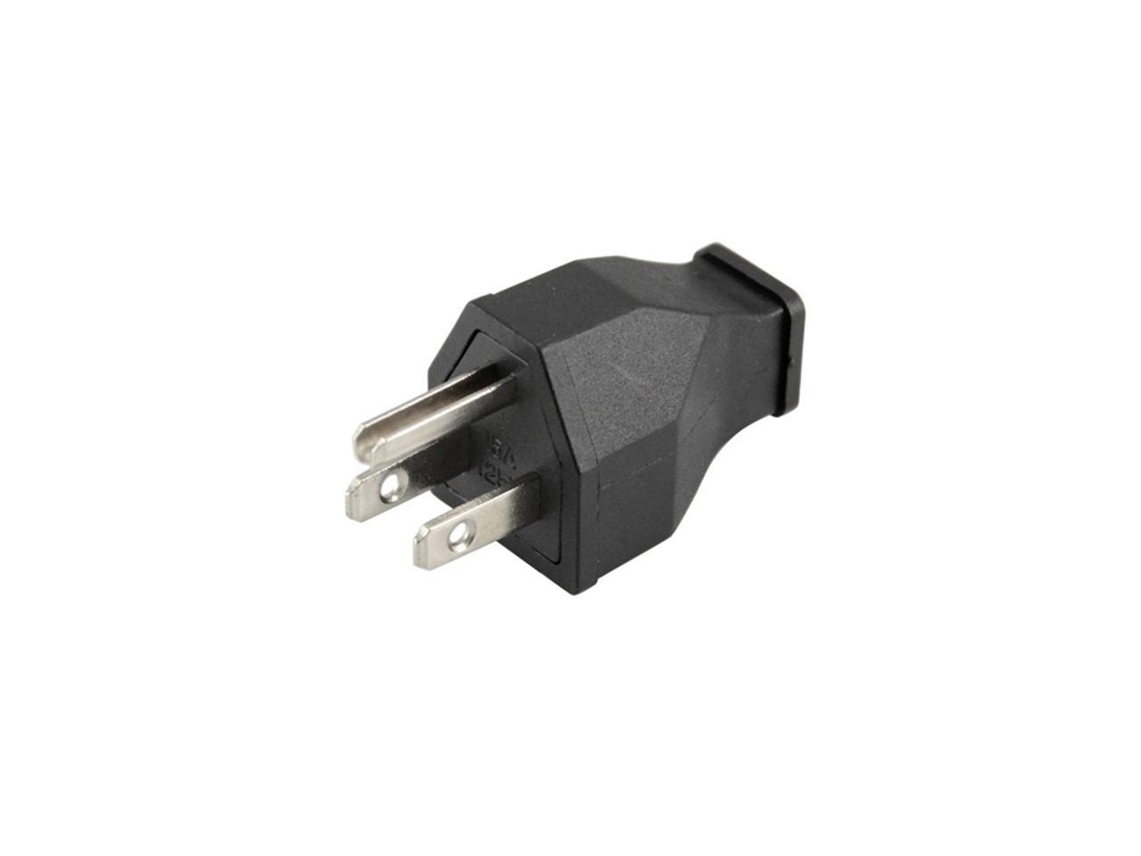 Black Adapter Electrical Socket Wall Plug 3 Pins Converter Standard Grounding 5A