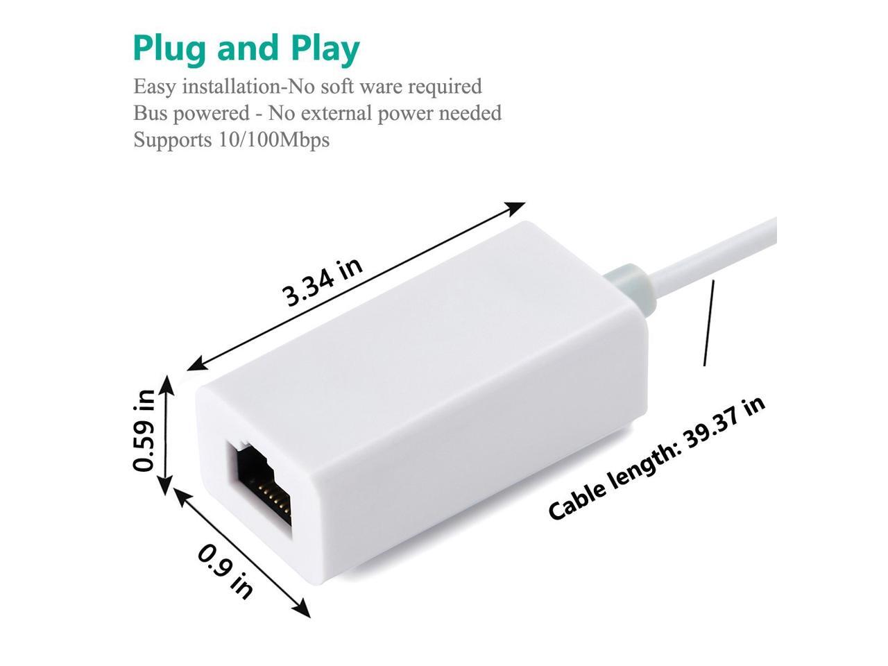 Lightning to Adapter RJ45 Wired LAN High Speed Network Connector Overseas Travel for