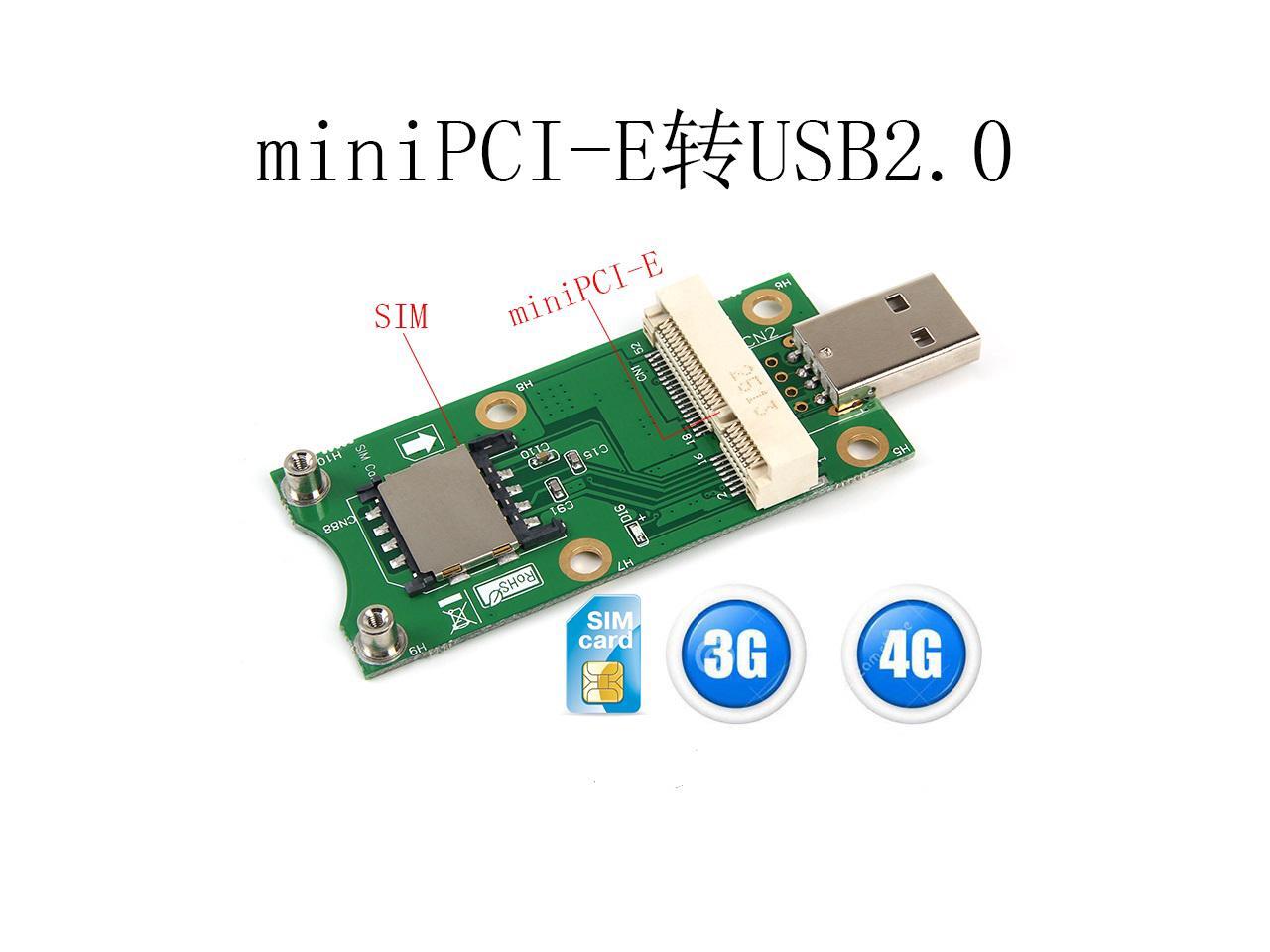 Mini PCI Express WWAN//LTE//4G Module Tester Converter Mini PCIe WWAN Card to USB Adapter with SIM Slot Support 30mm 50mm Wireless Wide Area Network Card