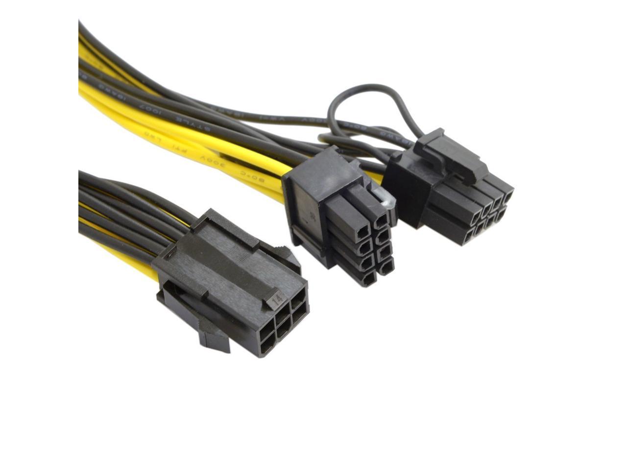 Image Card PCI Express Power GPU VGA Y-Splitter Extension Cable 6+2 Wobekuy PCI-E 6 Pin to Dual PCIe 8 Pin