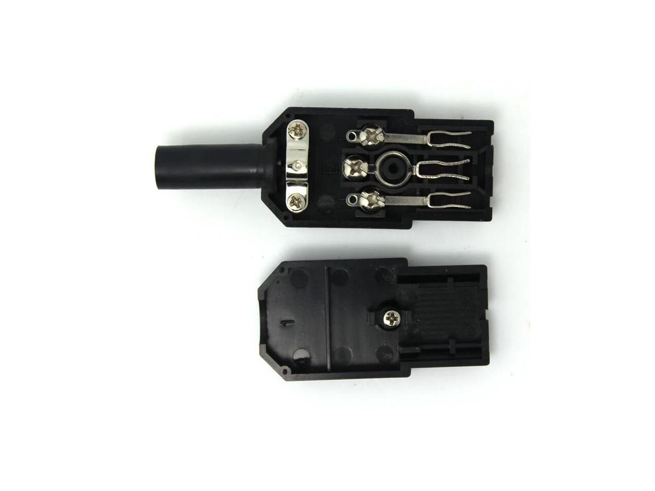 Black 3pin Socket 10A //250V IEC 320 C13 Female Plug Rewirable Power Connector H$
