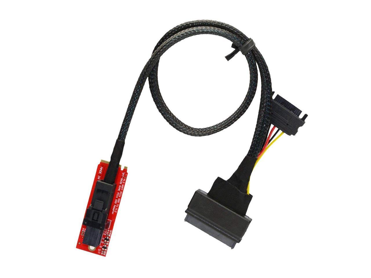 U.2 U2 Kit SFF-8639 NVME PCIe SSD Adapter & Cable for Mainboard Intel ...