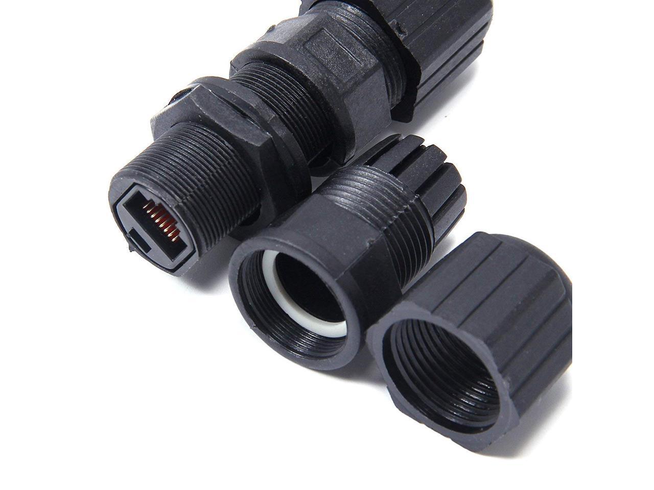 Panel Mount RJ45 Waterproof Connector 8 PIN, IP68 Network