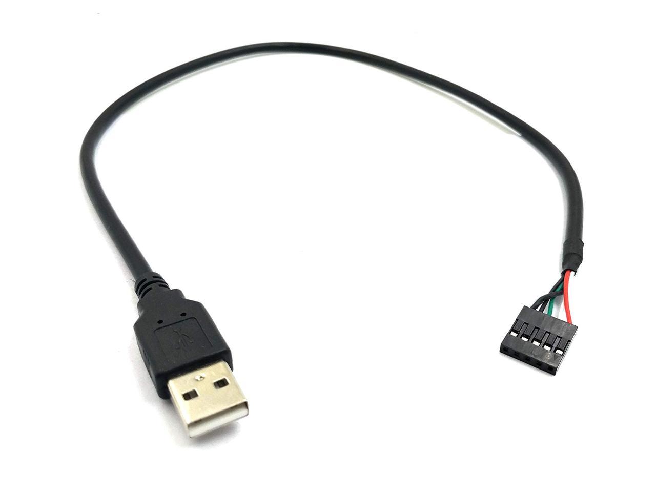 USB 2.0 Type A Male to 5 Pin Female Header Motherboard Adapter Cable 50cm HF 
