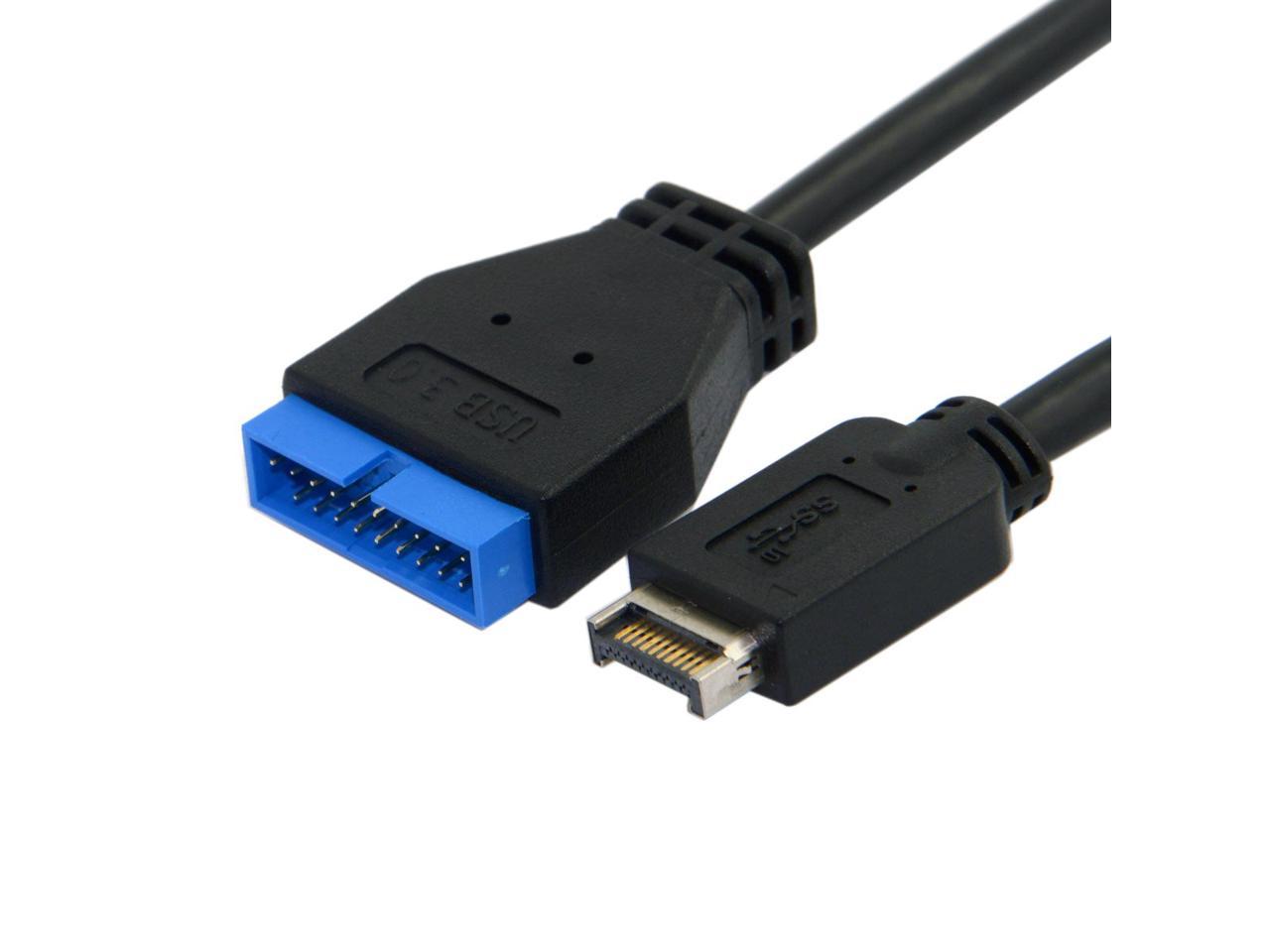 YIZAN USB 3.1 Front Panel Header to USB 3.0 20Pin Header Extension Cable for Motherboard 20cm 