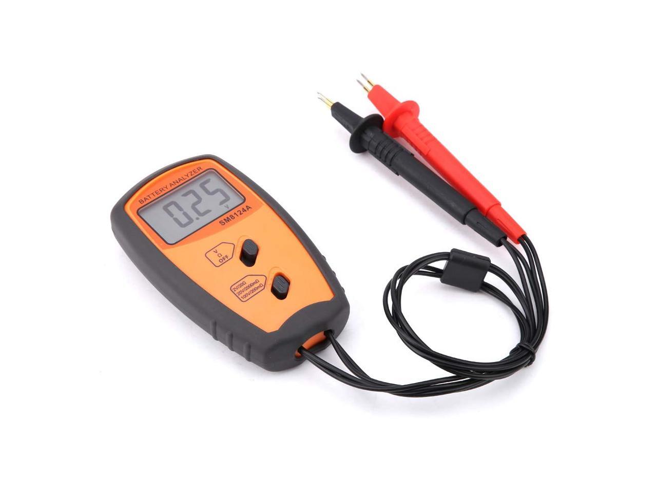 SM8124A Battery Resistance Voltmeter Internal Impedance Meter LCD Rechargeable Battery Impedance