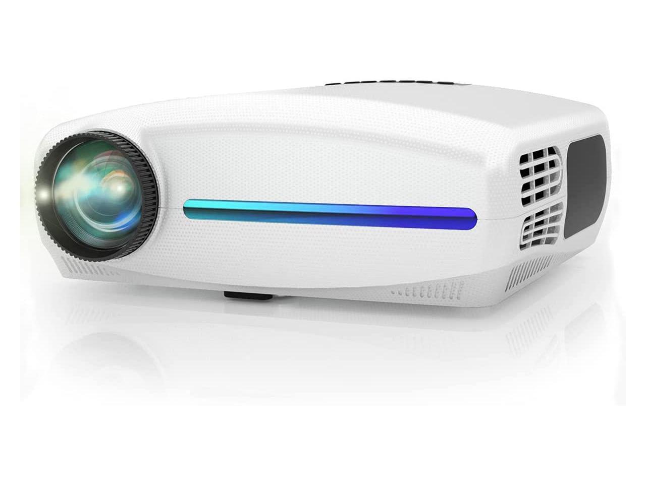 Home Cinema 1080P UHD 6000 Lumens Video Projector With Speakers Native 4K TV 