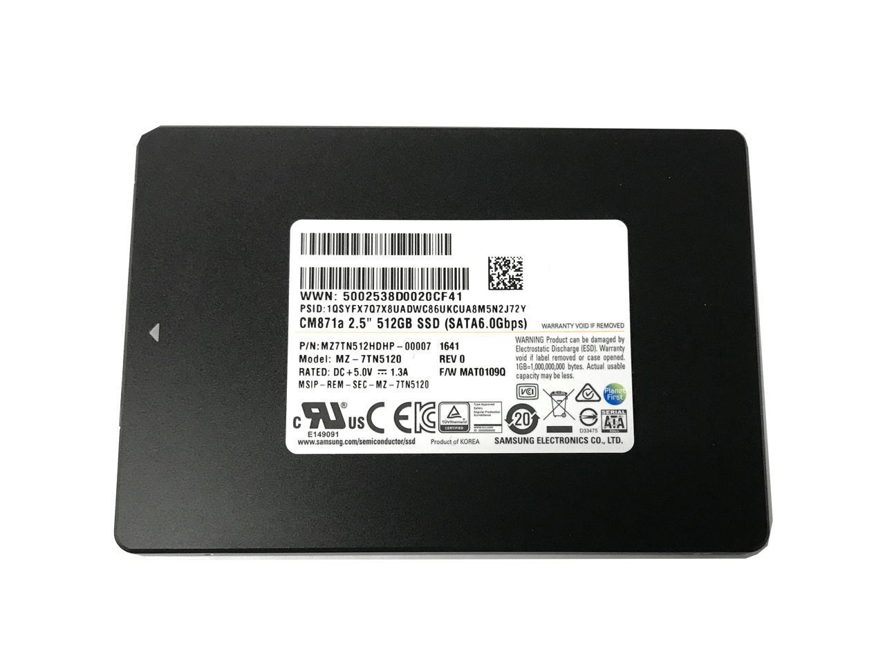 Samsung 512GB CM871a SATA 6Gb/s TLC 2.5" 7mm Internal Solid State Drive ...