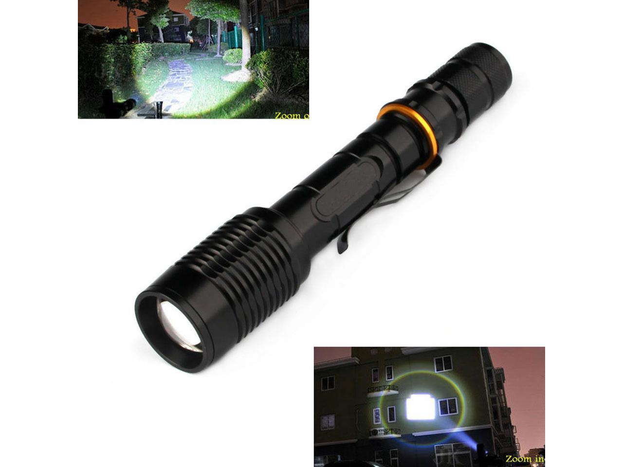 UltraFire Police 80000LM T6 LED Zoomable 18650 Flashlight Torch Lamp Light USA 