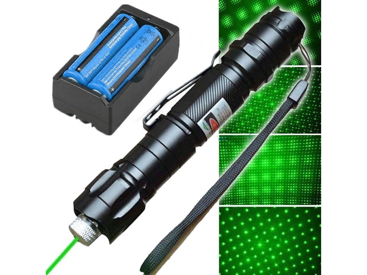 900Miles Green Laser Pointer 532nm Astronomy Beam Adjustable Lazer Pen+Star Cap