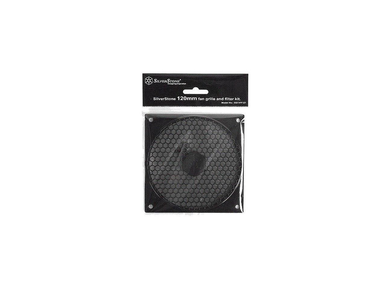 Griglie Ventola SilverStone 120mm Con Filtro Antipolvere - Confezione Da 2 Pezzi, Nero - Foto 9
