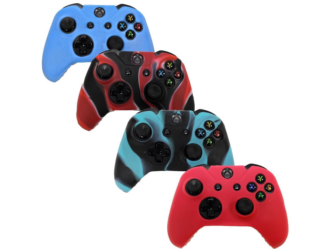 Xbox One Controller Skin Combo Silicone Rubber Protective Grip Cover 4 Pack Newegg Com