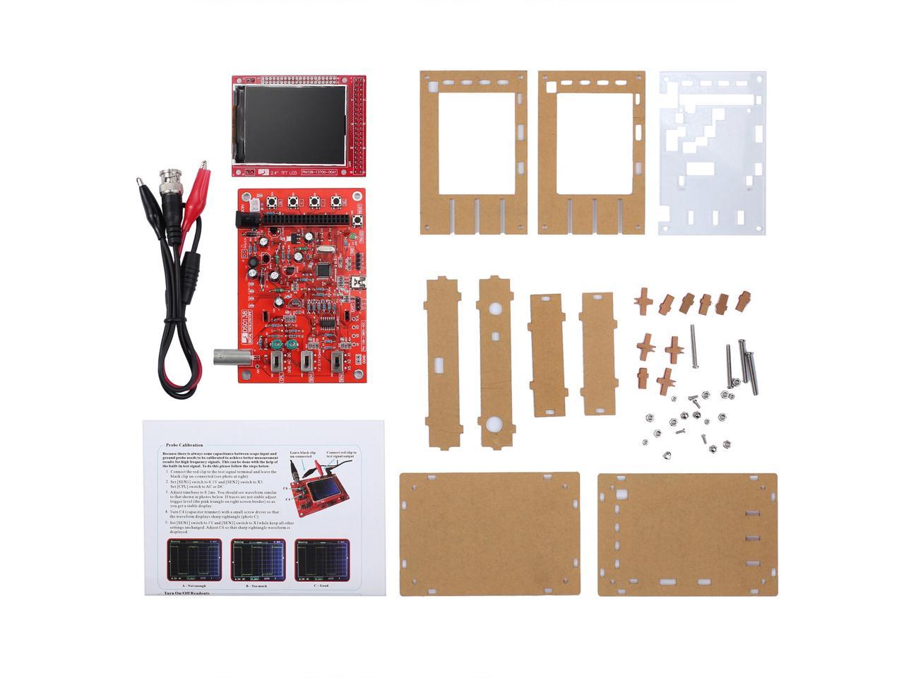 New Fully Assembled DSO138 2.4/" TFT Digital Oscilloscope Acrylic Case Weld Kit