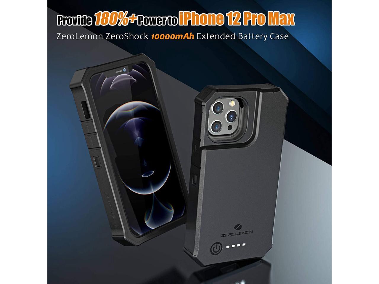 ZEROLEMON iPhone 12 Pro Max Battery Case 10000mAh, Qi Wireless Charge & Earphone Supported