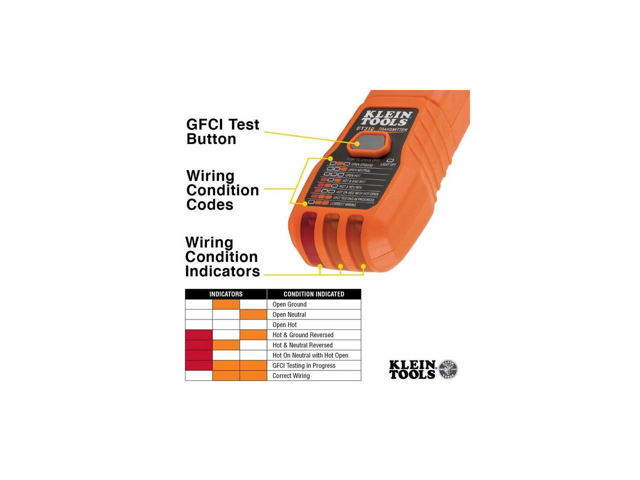 Klein Tools Digital Circuit Breaker Finder w/GFCI Outlet Tester