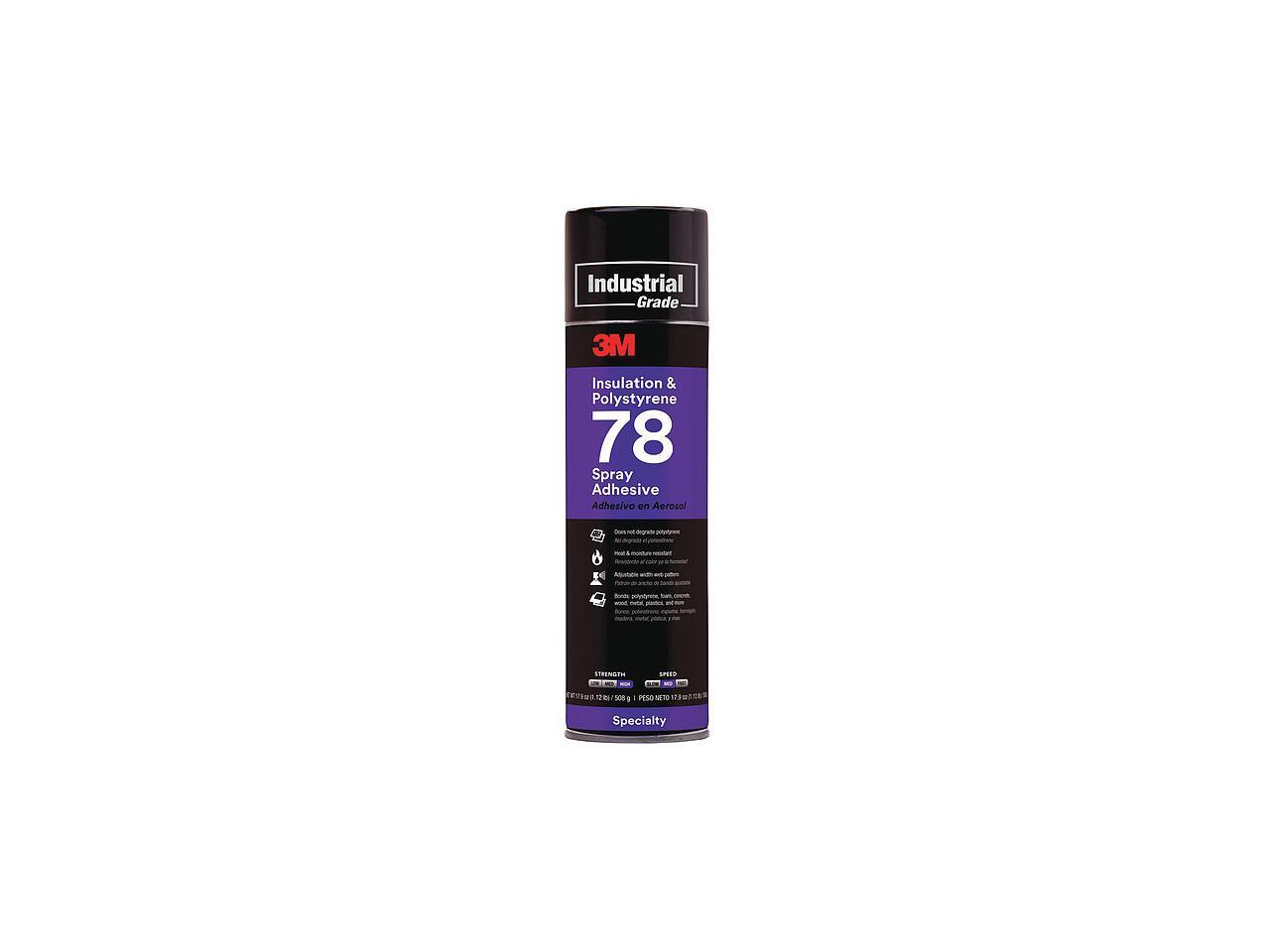 3M 41593 Spray 78 Polystyrene Foam Insulation Adhesive, Translucent 17.9 Oz.